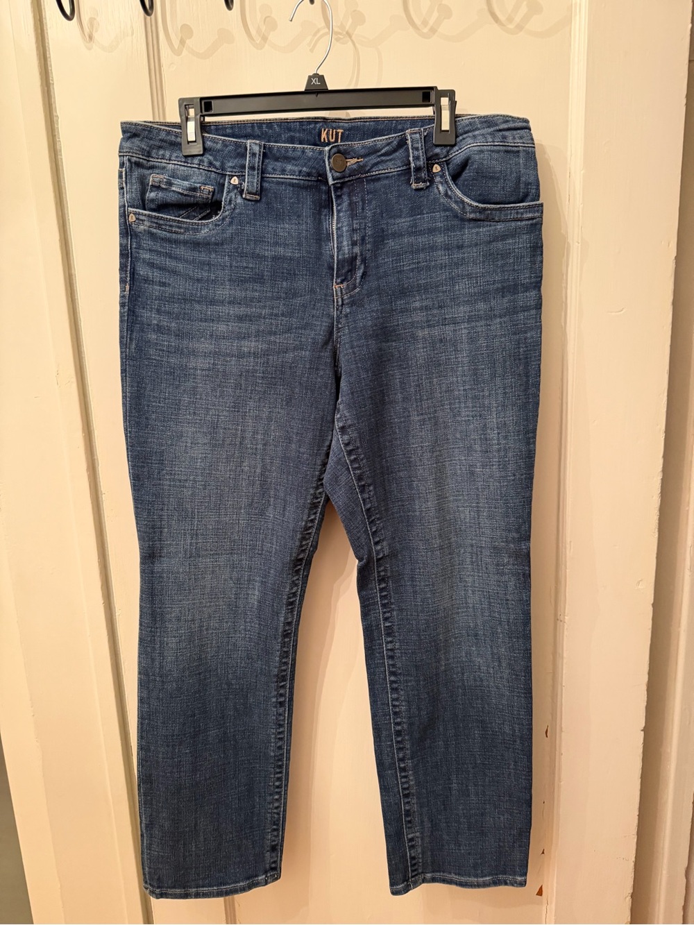 Kut from the Kloth Dark Blue Straight-Leg Jeans